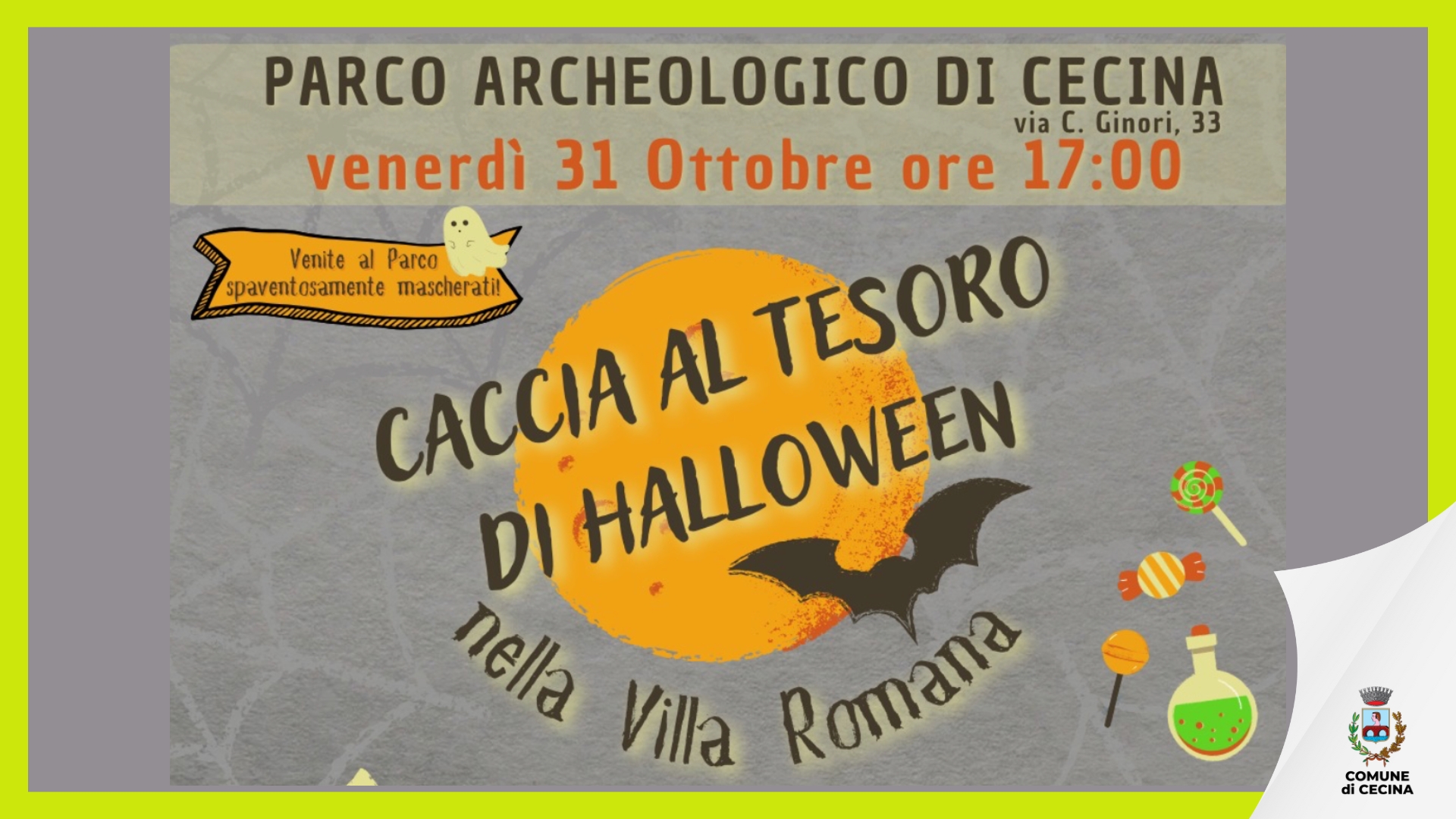 Caccia al tesoro di Halloween nella villa romana
